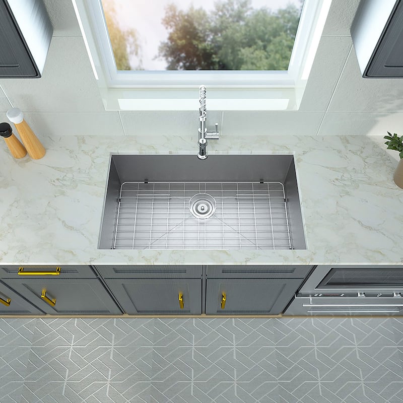 32" W x 19" D Stainless Steel Single Bowl Kitchen Sink - 32" x 19"