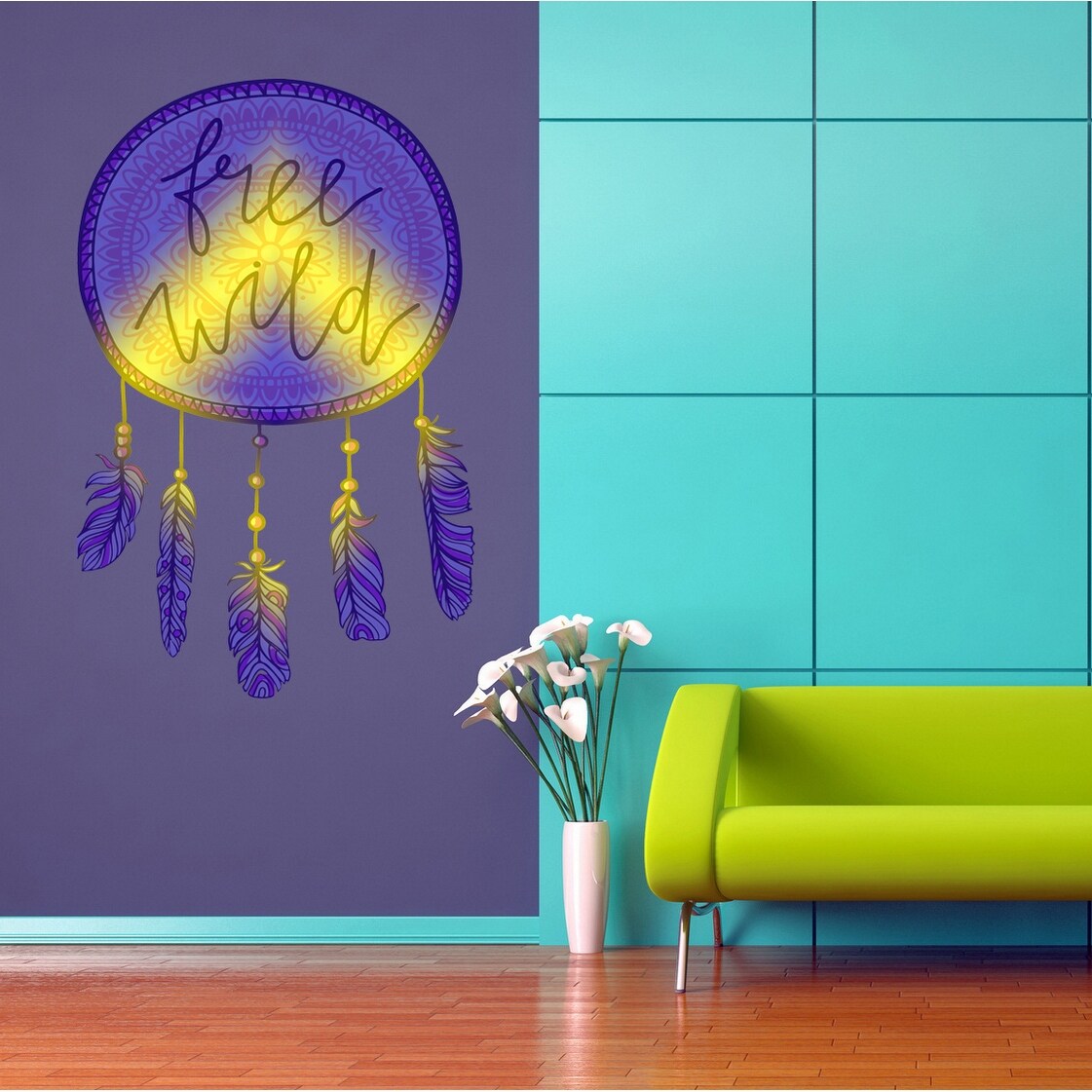 Bohemian style Dreamcatcher Wall Decal, Bohemian style-image