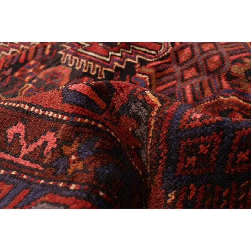 ECARPETGALLERY Hand-knotted Andelz Red Wool Rug - 4'11 x 9'1