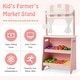 preview thumbnail 5 of 16, Gymax Kid's Farmers Market Stand Wooden Grocery Store Set w/ Cutting