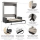 preview thumbnail 6 of 10, Versatile Queen Murphy Bed with Sofa (78W) by Bestar