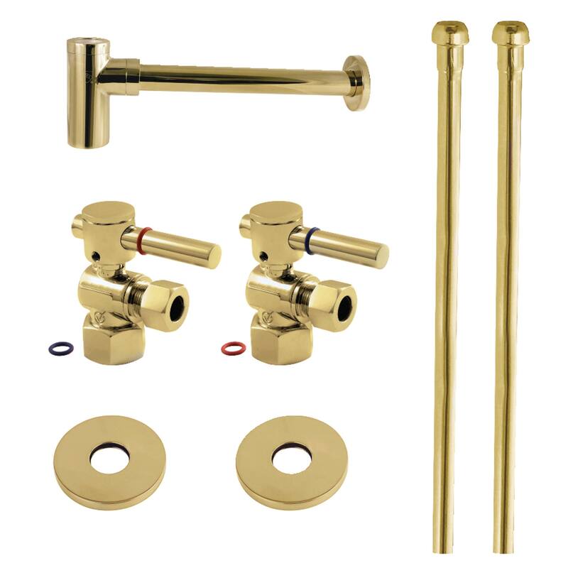 Kingston Brass Trimscape Modern Plumbing Sink Trim Kit with Bottle Trap - Polished Brass