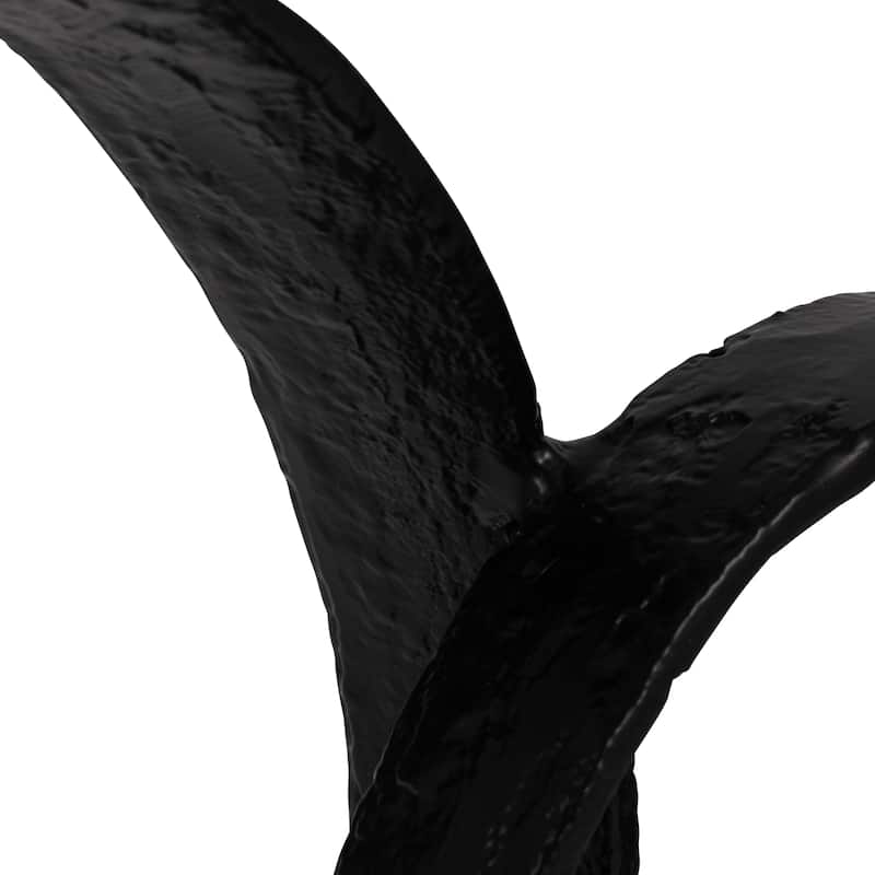 Sagebrook Home Metal Black Long Swirled Knot Decor - 28" x 10" x 15"