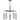 George Kovacs Grid 3 Coal And Brushed Nickel 5 Light Chandelier