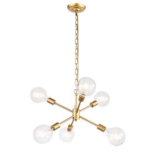 Maya 16-Inch Clear 6-Light Pendant
