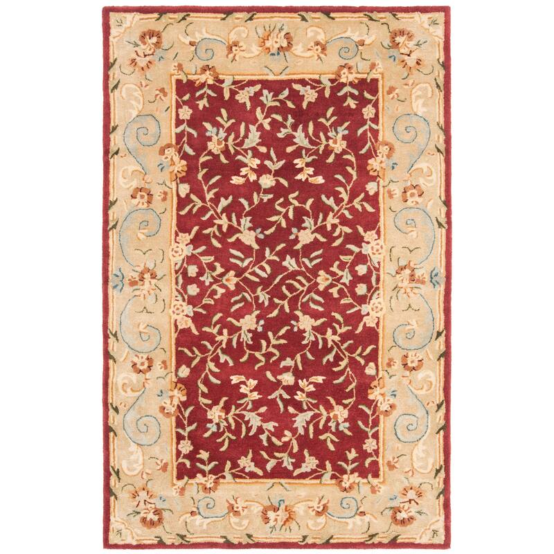 SAFAVIEH Handmade Bergama Tiny Oriental Hand-spun Wool Rug