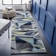 preview thumbnail 17 of 63, SAFAVIEH Porcello Thinh Mid-Century Modern Abstract Rug 2'3" x 10' Runner - Grey/Blue - Runner