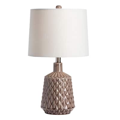 Castleford Light Brown 22" Ceramic Table Lamp - 11x11x21.75"