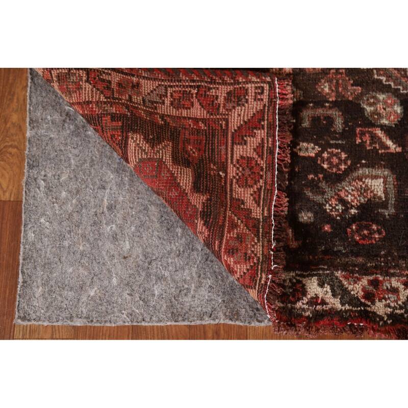Vegetable Dye Qashqai Persian Antique Rug Hand-knotted Wool Carpet - 5'4"x 8'4"