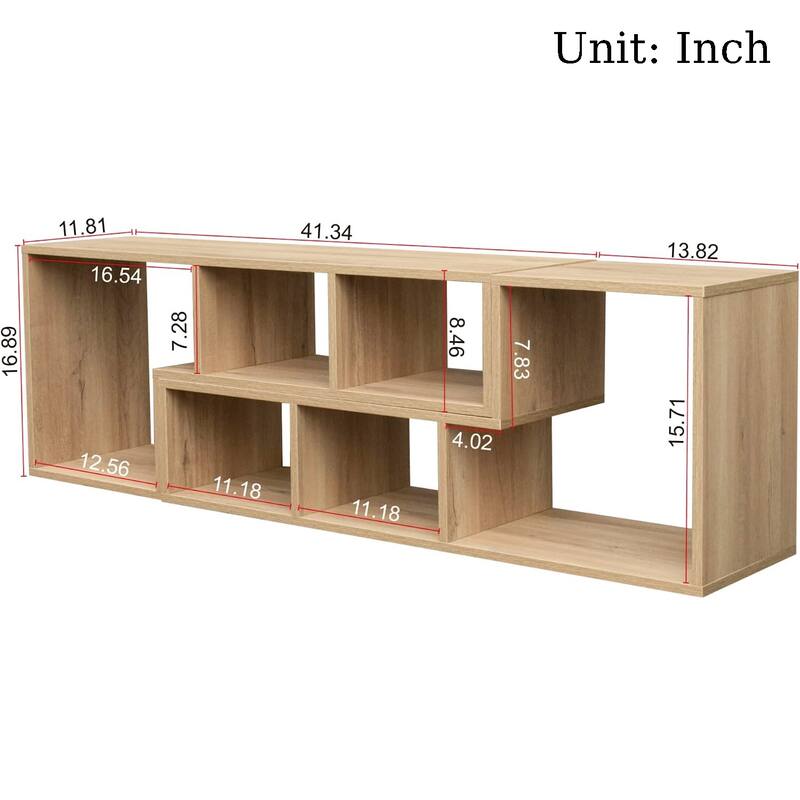 Grondin 2-Piece L Shaped TV Stand, Multi-Functional Free Combination Media Console Bookshelf for Living Room Bedroom