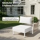 preview thumbnail 3 of 40, 2/4/6/8-Seat Modular All-Weather Aluminum Outdoor Sectional Sofa Set with Deep Seating Patio Conversation Set
