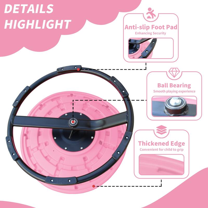 KIds Sensory Swivel Chair For Children With Autism, Sensory Toys For Children With ADHD, Training Body Coordination, Pink