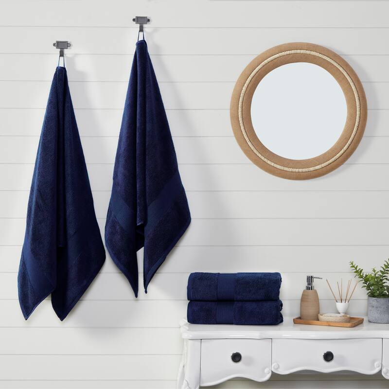Fabstyles Soft Absorbent Bath Towel, 27 x 54 Inches, Set of 4