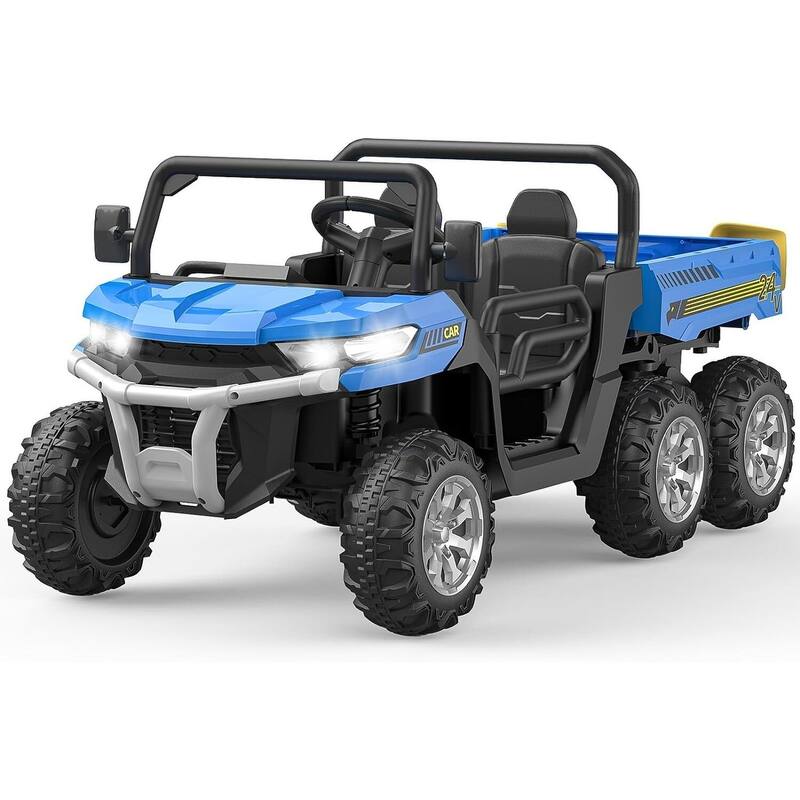 24V 2 Seater Ride On Dump Truck with Remote Control Electric UTV Car - Blue