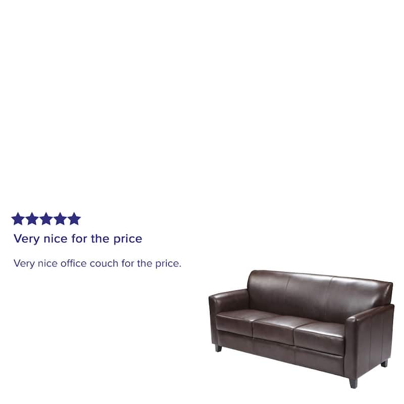 LeatherSoft Sofa with Clean Line Stitched Frame - 70"W x 29"D x 32.25"H