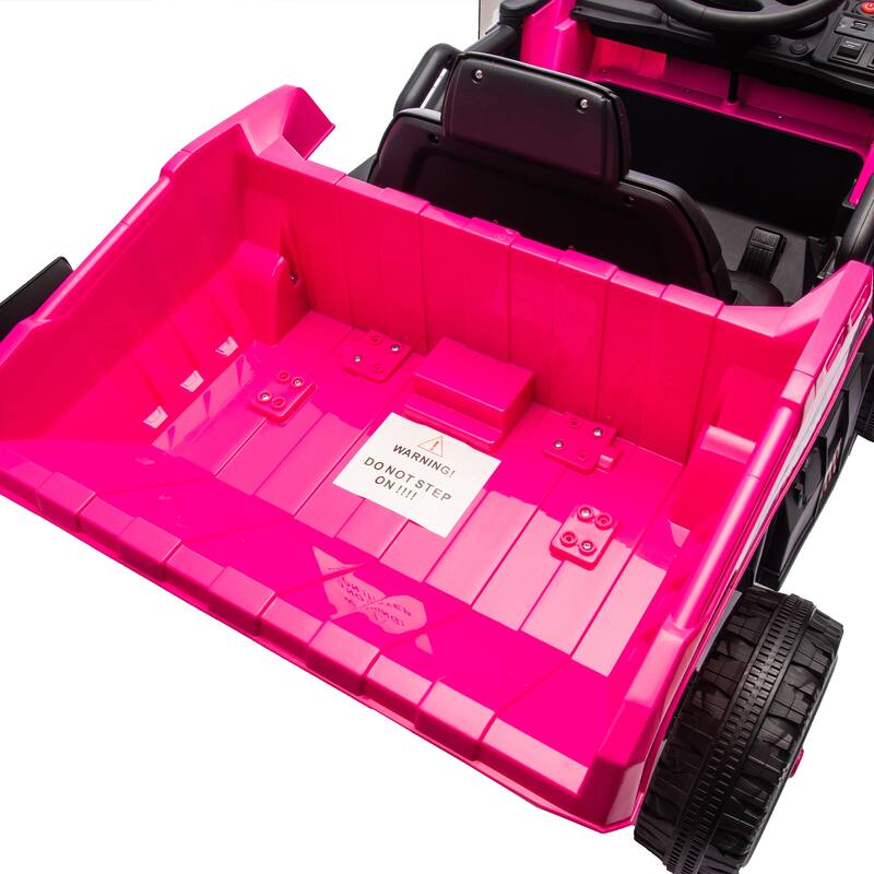 12V Kids Ride On Dump Truck W/Parents Control,2wd,Rear-Wheel Suspension,Electric Dump Bed And Extra Shovel,For Kids 3-5