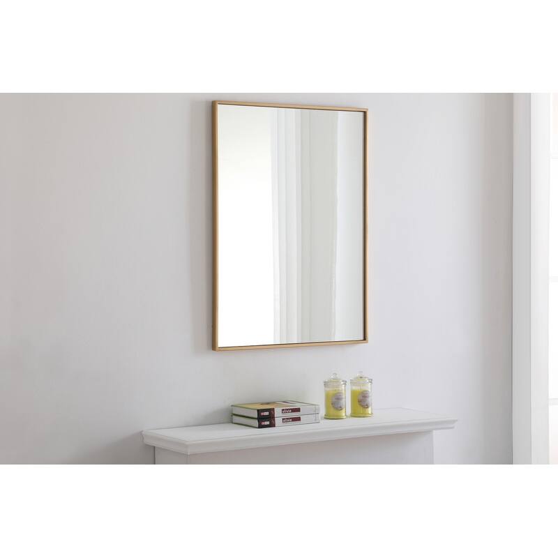 Strick & Bolton Posey Rectangular Metal Mirror