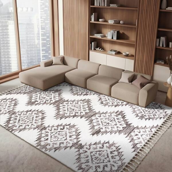 slide 2 of 138, SAFAVIEH Moroccan Tassel Shag Iulieana Boho Tribal 2-inch Thick Rug