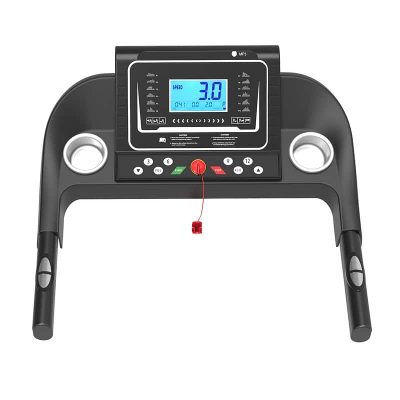 Home Foldable Treadmill with Incline,5" LCD Screen 250 LB Capacity,MP3