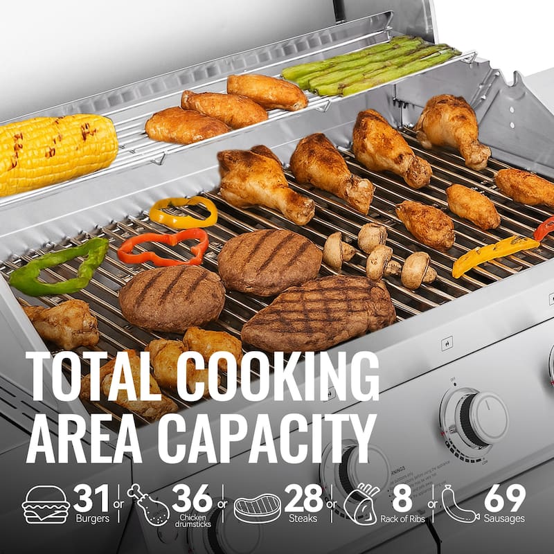 Royal Gourmet Deluxe Stainless Steel 5-Burner Gas Grill
