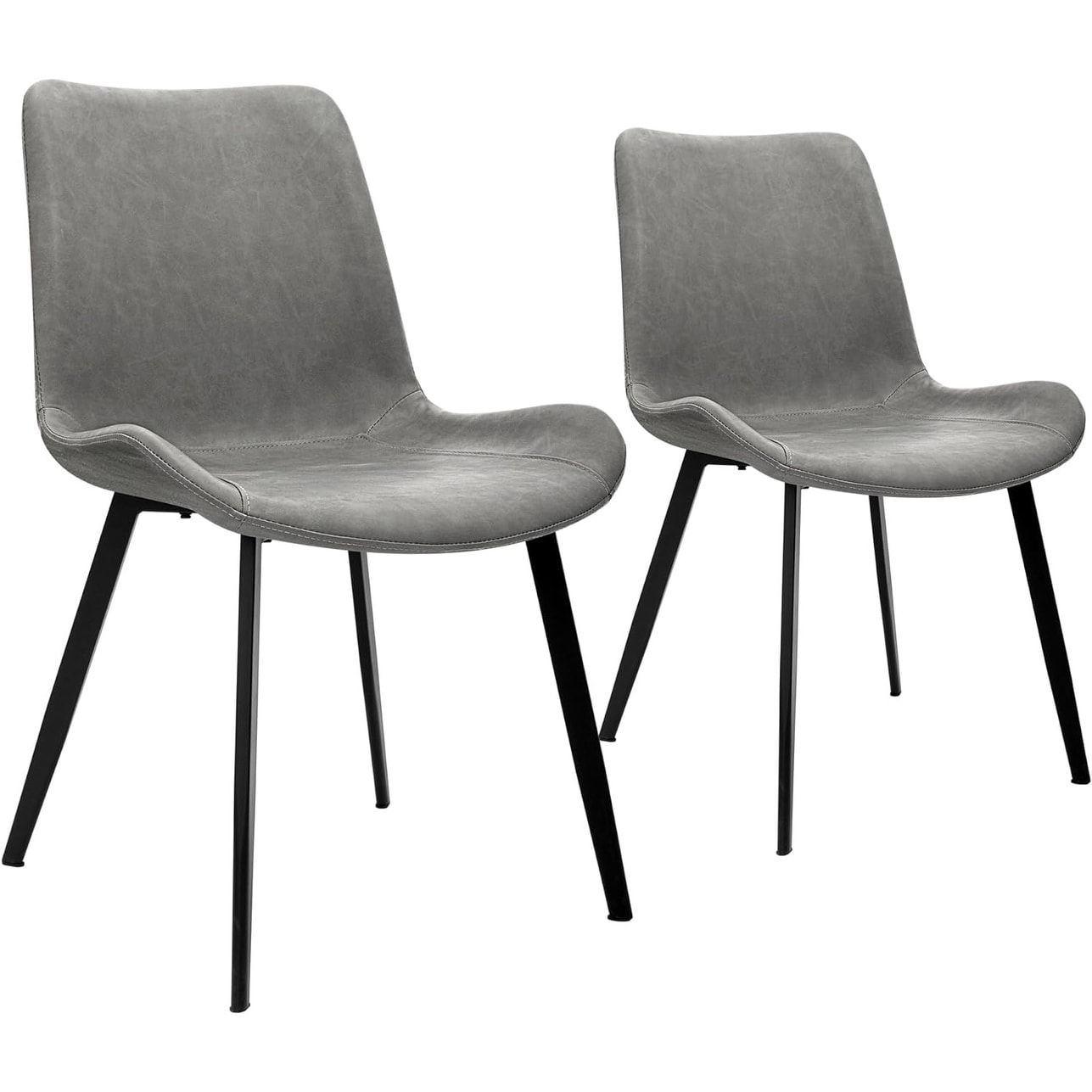 CangLong undefinedFaux Leather Dining Chairs PU Cushion Seat Back