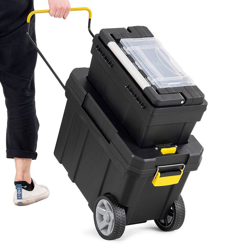 Costway 2-in-1 Rolling Tool Box Set Mobile Tool Chest Storage - See Details
