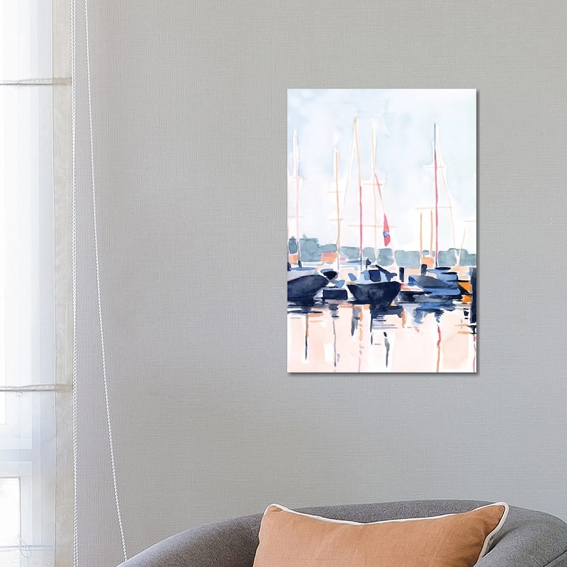 iCanvas "Watercolor Boat Club II" by Emma Scarvey Canvas Print
