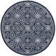 preview thumbnail 31 of 45, Lauren Ralph Lauren Handmade Etienne Wool Area Rug 3' Round - Navy/Ivory - Round