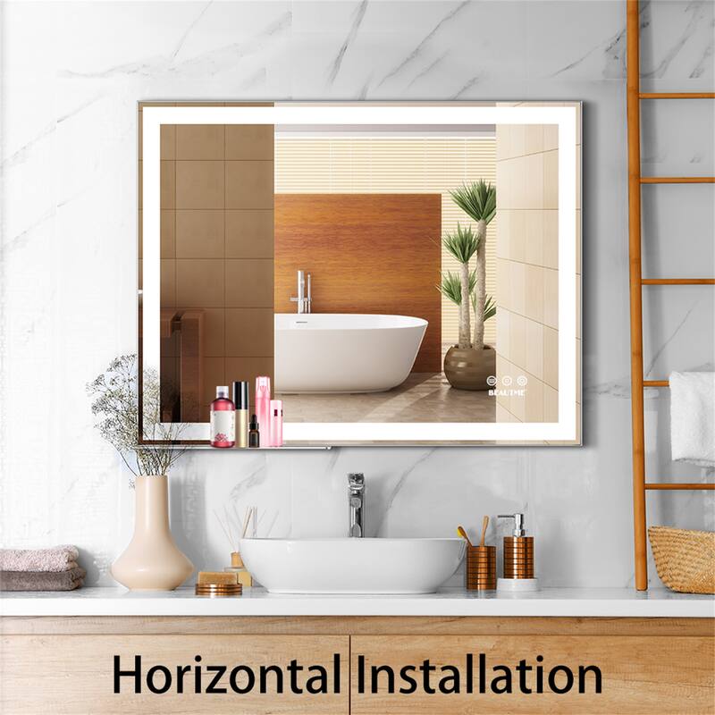 30" x 36" Smart LED Bathroom Wall Mirror with Memory,Anti-Fog Switch