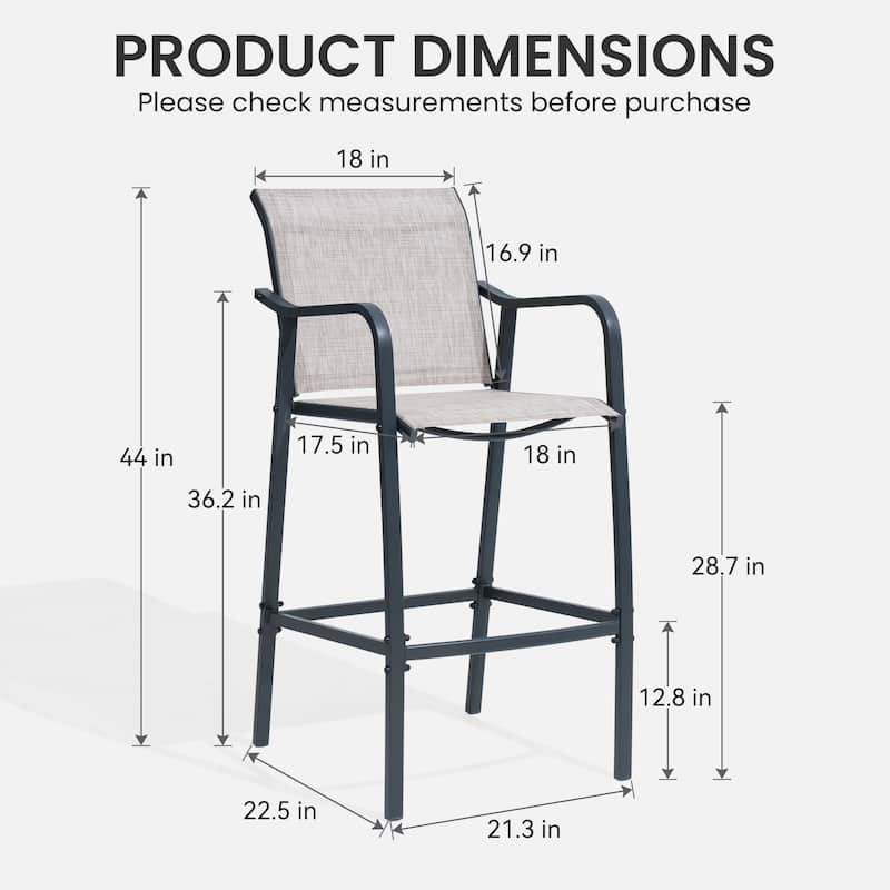 Crestlive Products Outdoor Bar Height Barstools Patio Bar Stools Bar Chairs