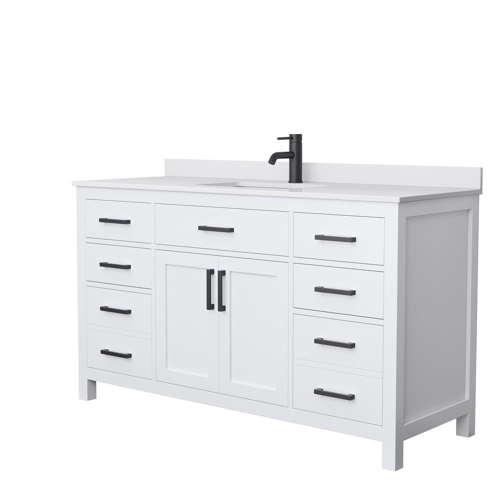 60 white cheap vanity single sink