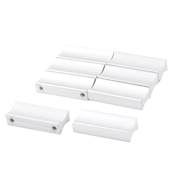 Household Alloy Rectangle Furniture Cupboard Gate Dresser Pull Handle Knob 8pcs