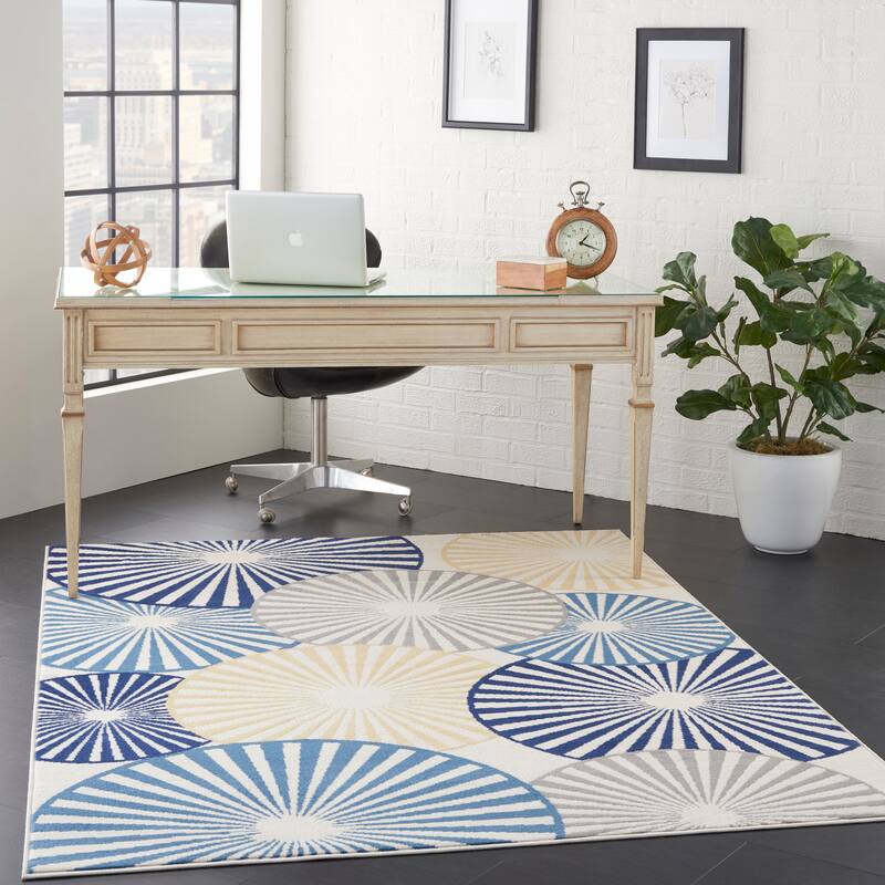 Nourison Grafix Modern Geometric Area Rug