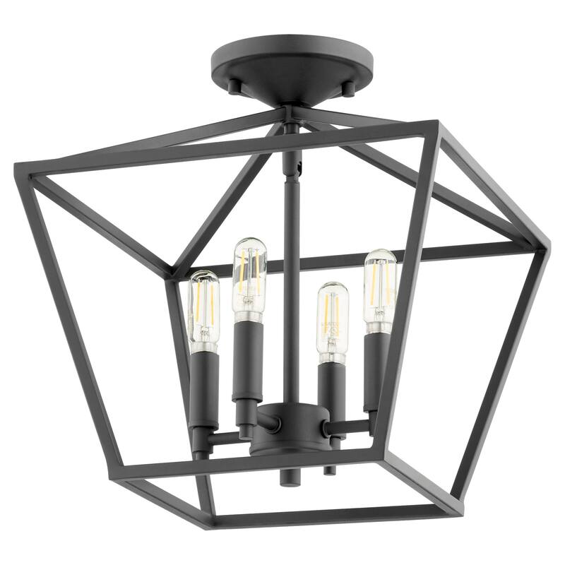 Quorum International Gabriel 4 Light 13" Wide Semi-Flush Ceiling - Noir