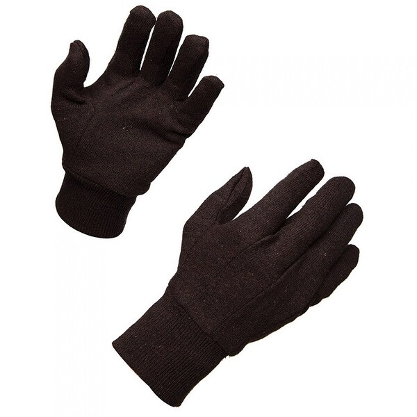 AMMEX BJ Brown Jersey Knit Work Gloves (Case of 144 pairs)
