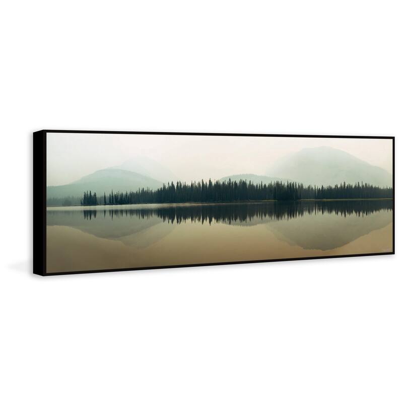 Mirror Lake Floater Framed Print on Canvas