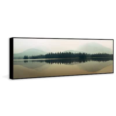 Mirror Lake Floater Framed Print on Canvas