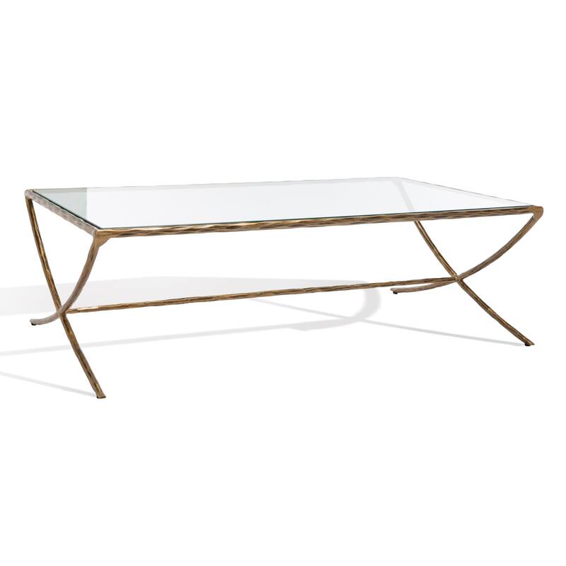SAFAVIEH Couture Italia Rectangle Metal Coffee Table - 48 In. W x 28 In. D x 15 In. H - 48"W x 28"D x 15"H