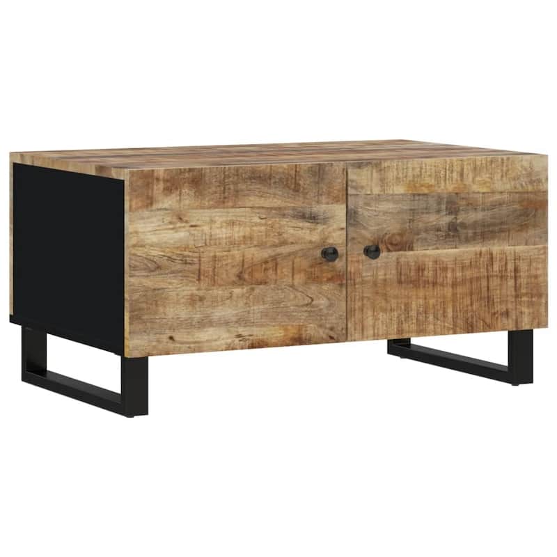 vidaXL Coffee Table 31.5"x19.7"x15.7" Solid Wood Mango&Engineered Wood