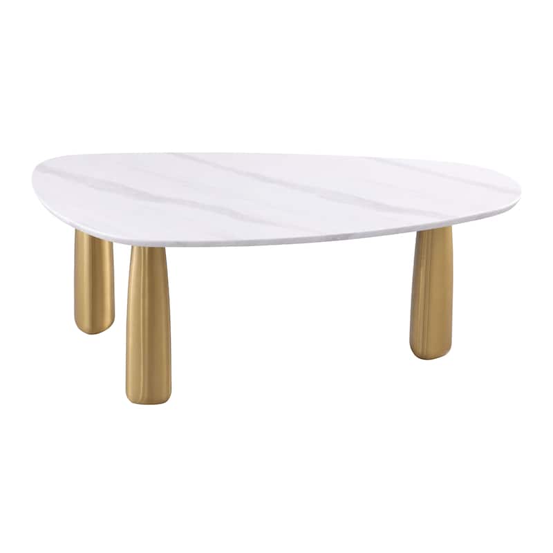 Furniture of America Luvien Modern 7-Piece White Sintered Stone Top Oval Dining Table Set