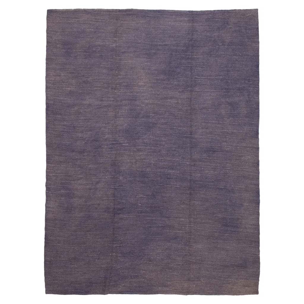 ECARPETGALLERY Flat-Weave Natural Purple Wool Tapestry Kilim - 9'11 x 13'5
