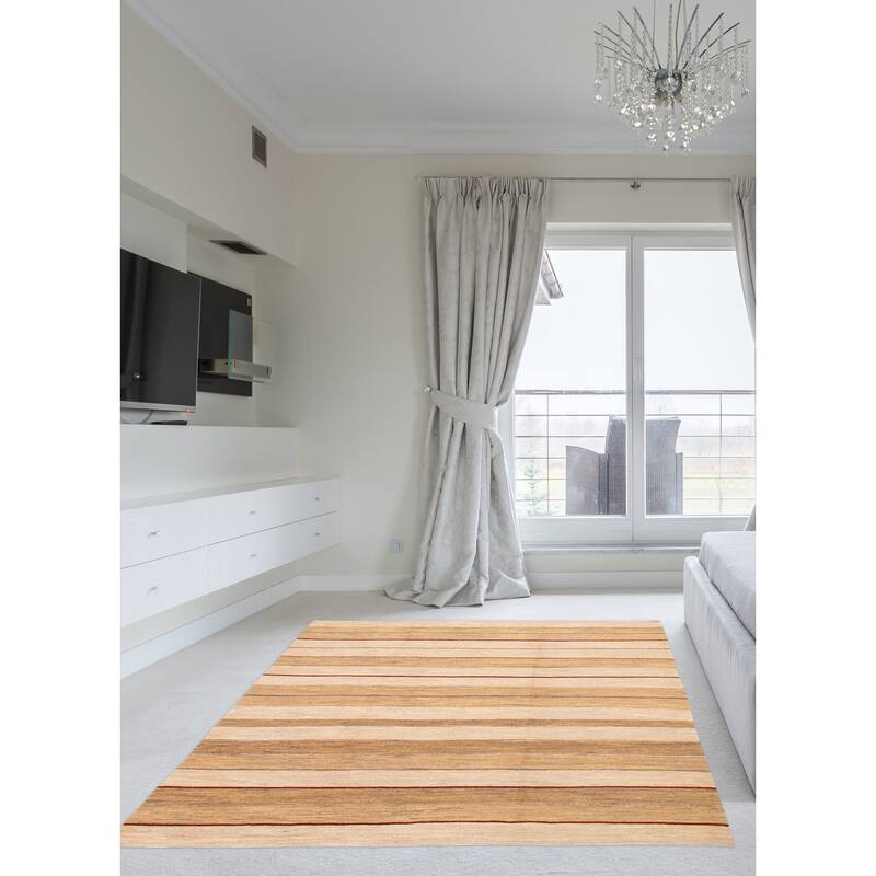 ECARPETGALLERY Flat-Weave Natural Beige Wool Tapestry Kilim - 7'10 x 9'4