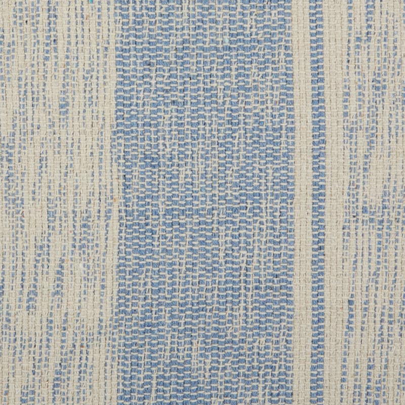 DII French Blue Variegated Plaid Recycled Yarn Rug (Set of 2) - Big