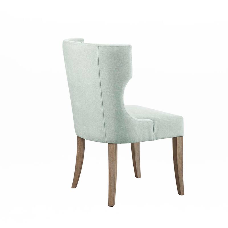 Upholstered Wingback Dining Chair - Light Sage Green
