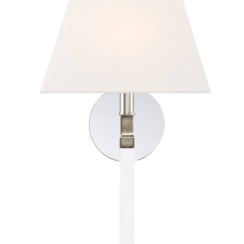 Renee 1 Light Polished Nickel Wall Mount - 10'' W x 21.75'' H x 7'' D