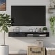 preview thumbnail 3 of 16, Carson Carrington Rydstorp Wall-mounted TV Console Cappuccino