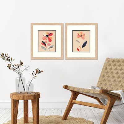Paragon Comfort Flowers I Framed Art - Set of 2