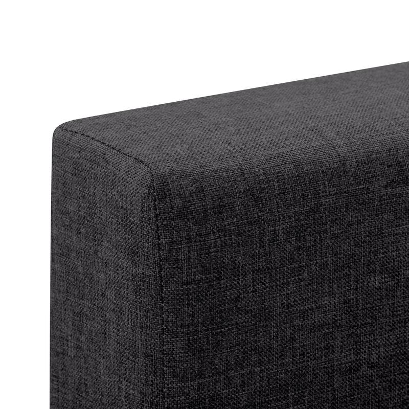 CorLiving Ellery Black Fabric Tufted Bed