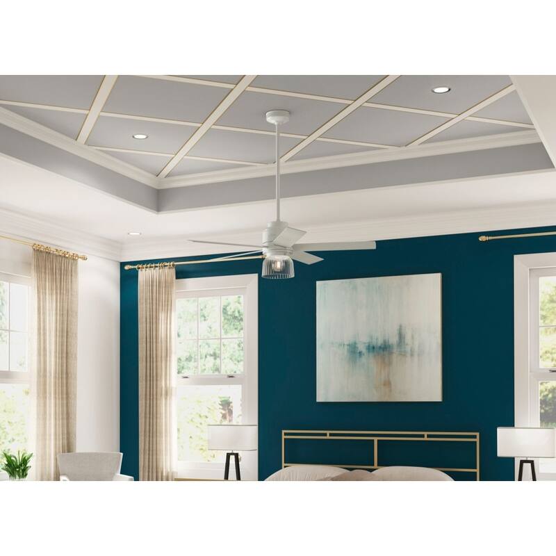 Hunter 52" Grove Park Ceiling Fan with LED Light Kit and Wall Control - Fresh White