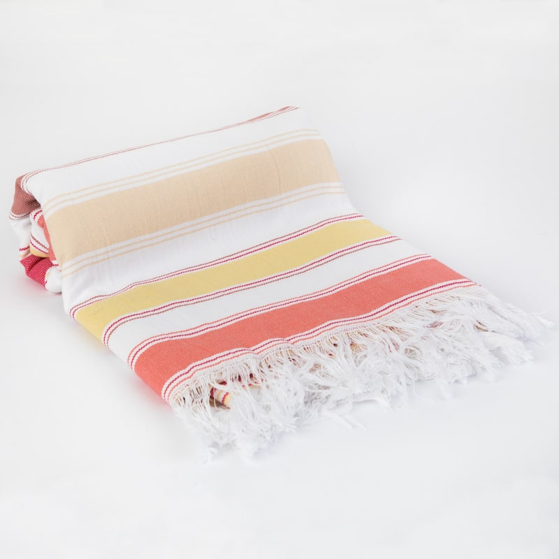 SandFree Cotton Oversized Turkish Beach Towel with Tassels - 35x75